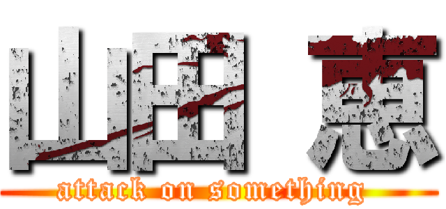 山田 恵 (attack on something )