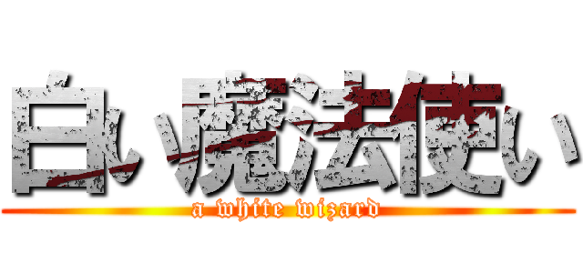 白い魔法使い (a white wizard)