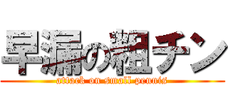 早漏の粗チン (attack on small pennis)