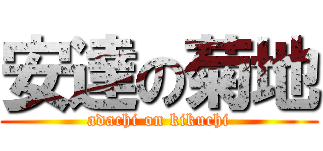 安達の菊地 (adachi on kikuchi)