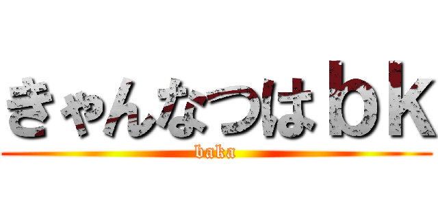 きゃんなつはｂｋ (baka)