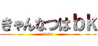 きゃんなつはｂｋ (baka)