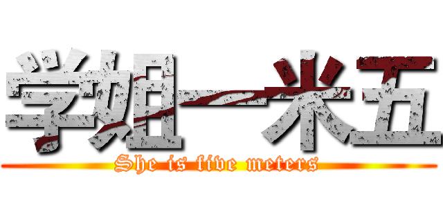 学姐一米五 (She is five meters)
