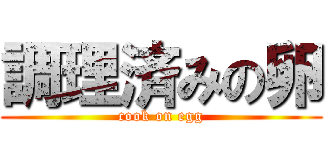 調理済みの卵 (cook on egg)