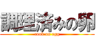 調理済みの卵 (cook on egg)