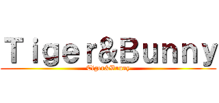 Ｔｉｇｅｒ＆Ｂｕｎｎｙ (Tiger&Bunny)
