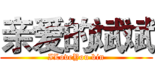 亲爱的斌斌 (ILoveYou bin)