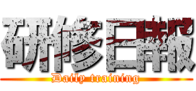研修日報 (Daily training)