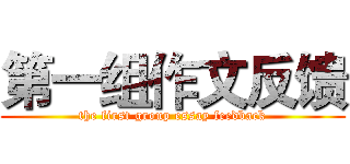第一组作文反馈 (the first group essay feedback)