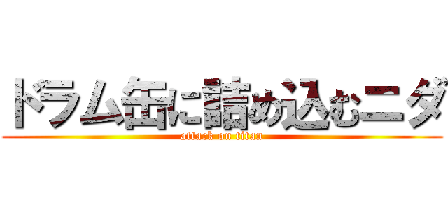 ドラム缶に詰め込むニダ (attack on titan)