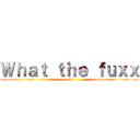 Ｗｈａｔ ｔｈｅ ｆｕｘｘ (ck)