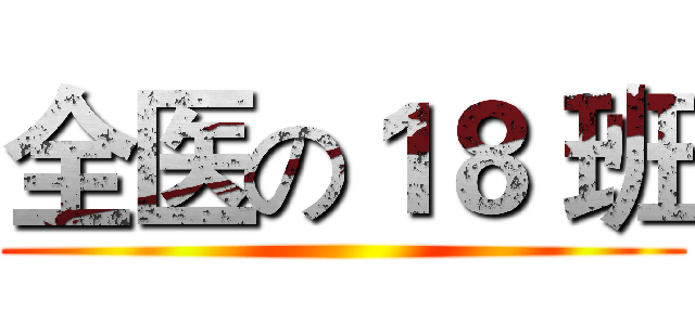 全医の１８ 班 ()