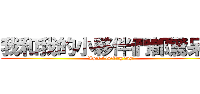 我和我的小夥伴們都驚呆了 (What a fucking day! )