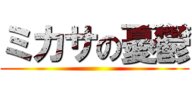 ミカサの憂鬱 ()