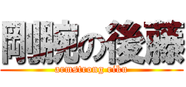 剛腕の後藤 (armstrong riku)