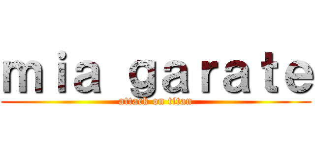 ｍｉａ ｇａｒａｔｅ (attack on titan)