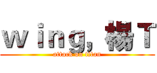 ｗｉｎｇ，楊Ｔ (attack on titan)