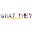 ＷＨＡＴ ＴＨＥ？ (attack on what)