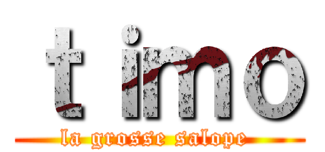 ｔｉｍｏ (la grosse salope )