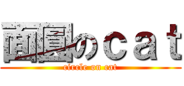 面圓のｃａｔ (circle on cat)