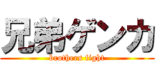 兄弟ゲンカ (brothers fight)