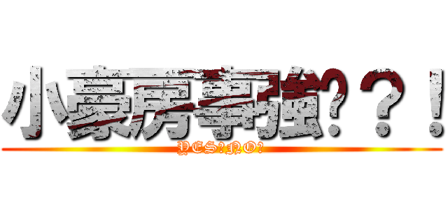 小豪房事強嗎？！ (YES?NO?)