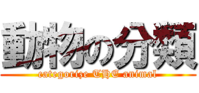 動物の分類 (categorize THE animal)