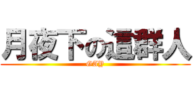 月夜下の這群人 (GAY)