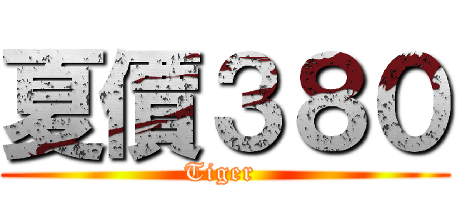夏價３８０ (Tiger )