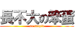 長不大の笨蛋 (so stupid)