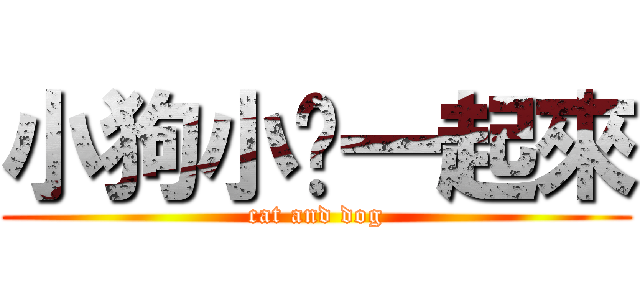 小狗小貓一起來 (cat and dog)