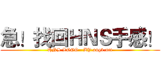 急！找回ＨＮＳ手感！ (HNS LOGO   BY.sngk.net)