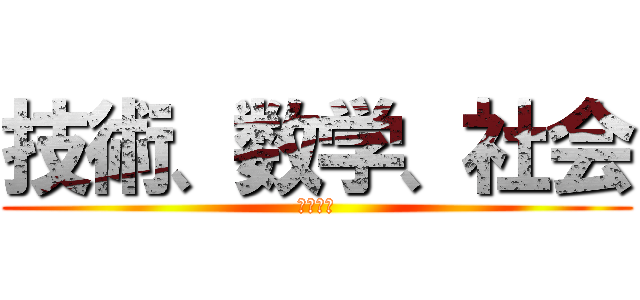 技術、数学、社会 (得意科目)