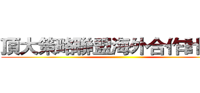 頂大策略聯盟海外合作計畫？ ()