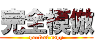 完全模倣 (perfect copy)