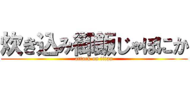 炊き込み御飯じゃぽにか (attack on titan)