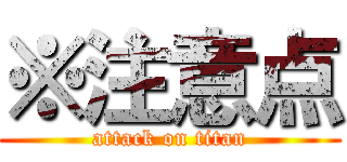 ※注意点 (attack on titan)