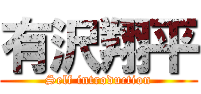 有沢翔平 (Self introduction)