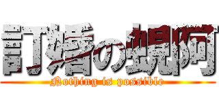 訂婚の蜆阿 (Nothing is possible)