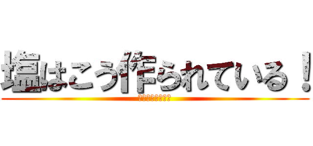 塩はこう作られている！ (ミネラルたっぷり)