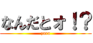 なんだとォ！？ (zara)