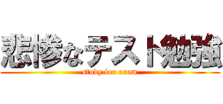 悲惨なテスト勉強 (study for exam)