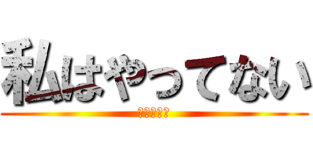 私はやってない (お前が悪い)