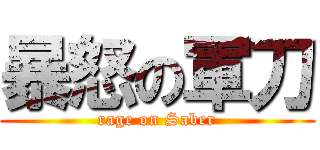 暴怒の軍刀 (rage on Saber)