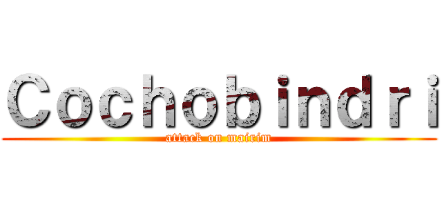 Ｃｏｃｈｏｂｉｎｄｒｉ (attack on mairim)