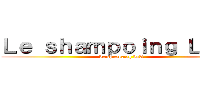 Ｌｅ ｓｈａｍｐｏｉｎｇ Ｌｅｖｉ (Le shampoing Levi)
