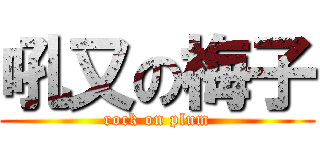 吼又の梅子 (rock on plum)