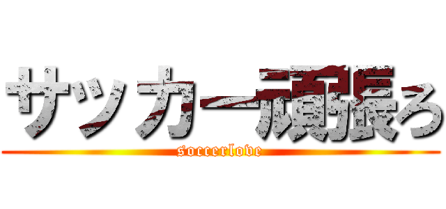 サッカー頑張ろ (soccerlove)