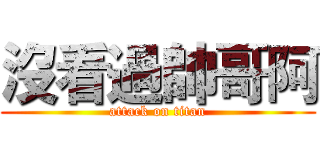 沒看過帥哥阿 (attack on titan)