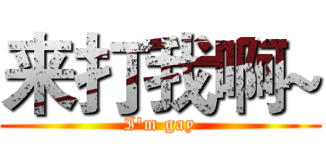 来打我啊~ (I'm gay)